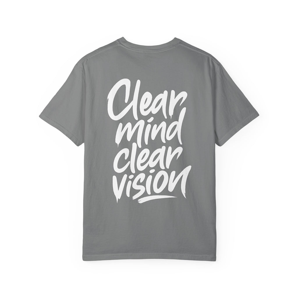 Graphic Tee — "Clear Mind Clear Vision" Motivational T-Shirt