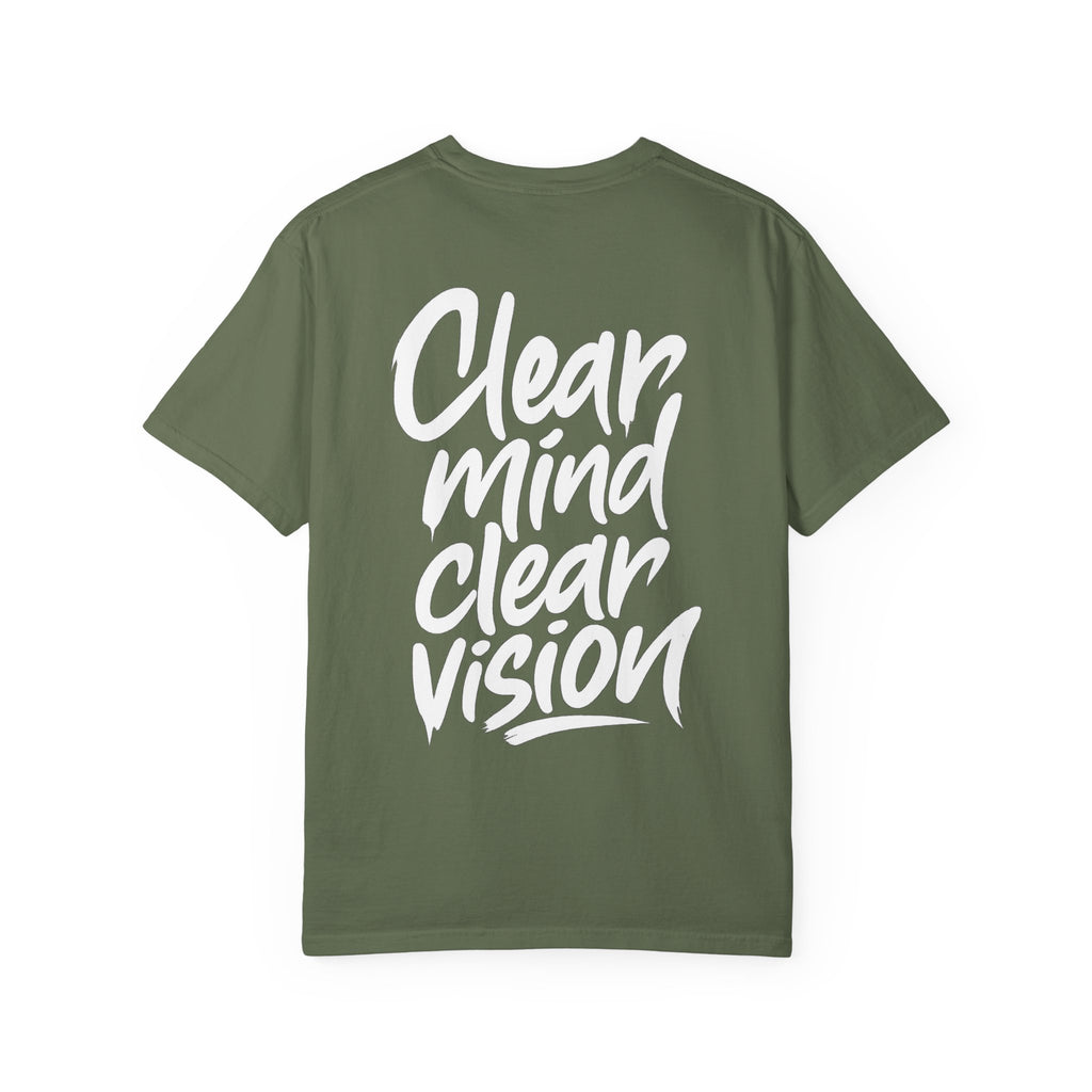 Graphic Tee — "Clear Mind Clear Vision" Motivational T-Shirt
